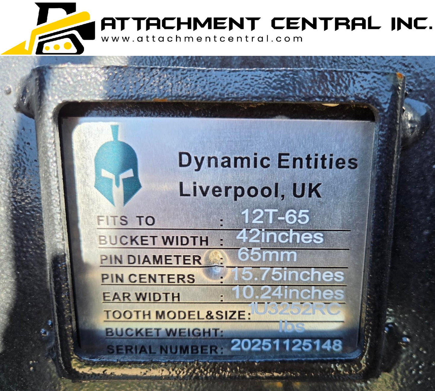 42" Excavator Bucket Attachment - 65mm Pins
