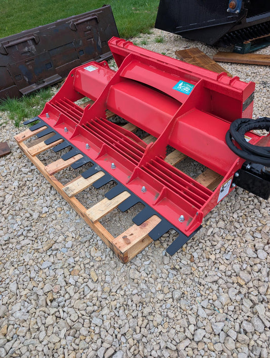 Raytree 60" Power Rake Landplane Skid Steer Attachment