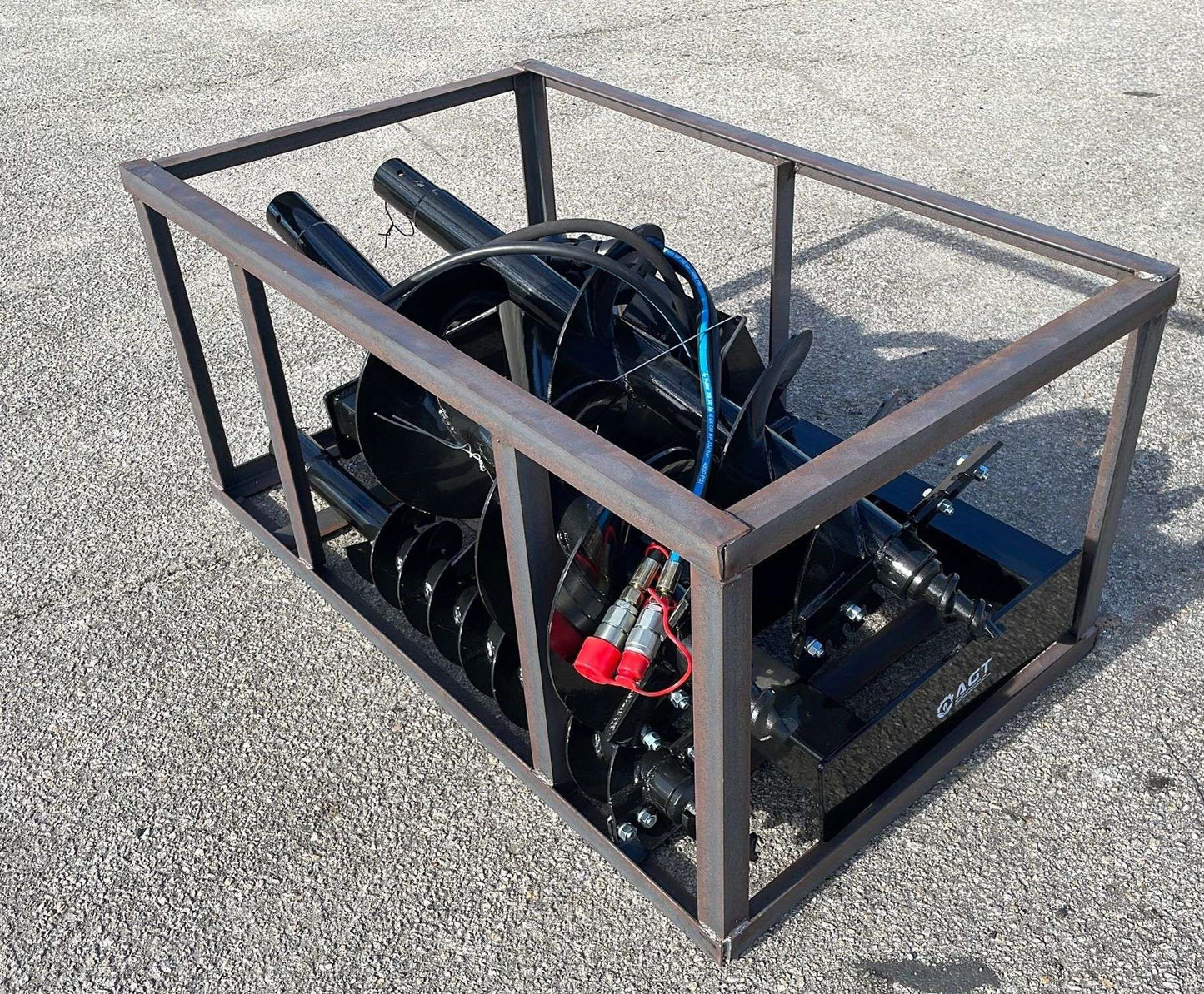 Mower King Skid Steer Hydraulic Auger w/ 3 Bits - 6", 12", 14"