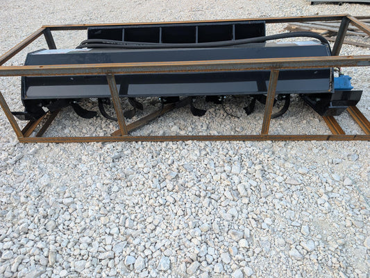 72" Skid Steer Hydraulic Tiller Attachment