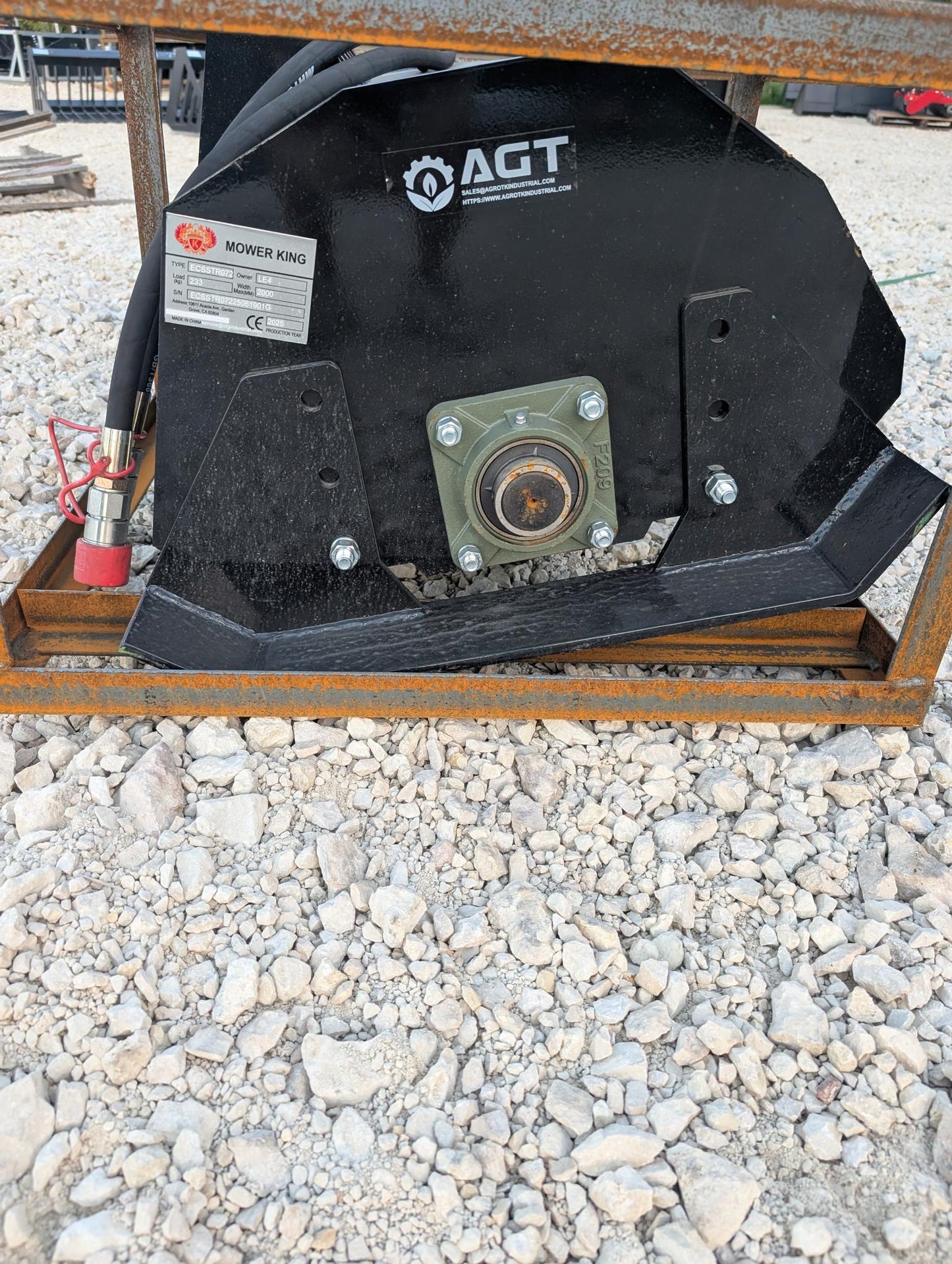 72" Skid Steer Hydraulic Tiller Attachment