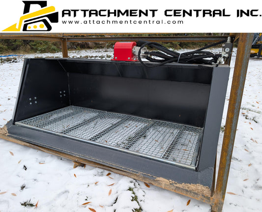 Raytree Vibrating Rock Screening Bucket Skid Steer Attachment