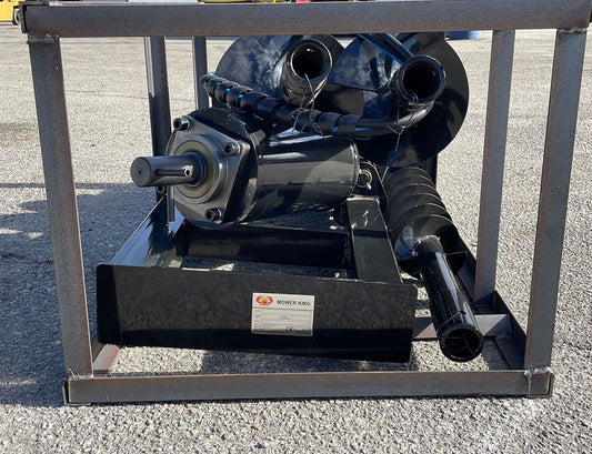 Mower King Skid Steer Hydraulic Auger w/ 3 Bits  - 6", 12", 14"