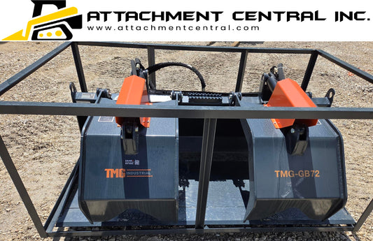 72" Grapple Bucket Skid Steer Attachment TMG GB72