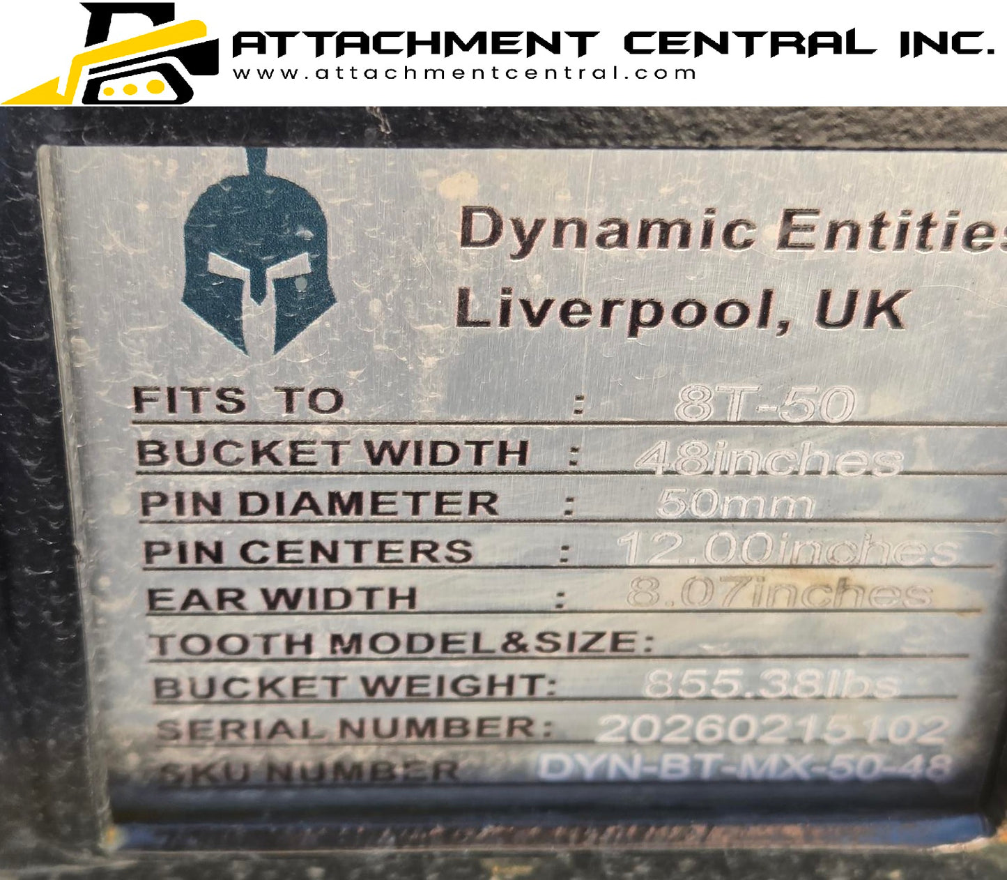 48" Excavator Swivel Bucket Attachment - 50mm Pins