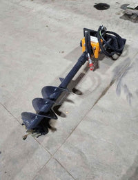 Wolverine Mini Skidsteer Post Hole Auger Attachment with 12" Bit MAD-12-12D