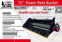 Raytree Power Rake Bucket - Power Rake Skid Steer Attachment