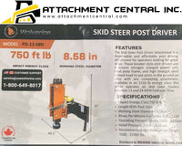 Wolverine Post Pounder Driver Skid Steer Attachment PD-12-08D