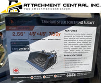 Wolverine 72" Vibrating Screening Bucket Skid Steer Attachment SB-12-72W