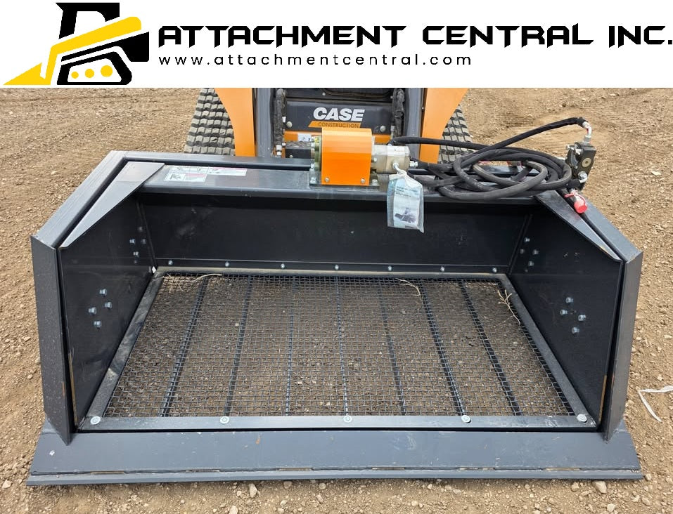 Wolverine 72" Vibrating Screening Bucket Skid Steer Attachment SB-12-72W