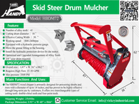 Handy 72" Skid Steer Mulcher Attachment HBDM72-G
