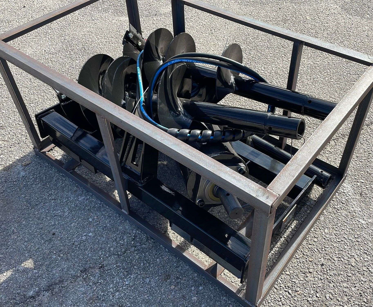 Mower King Skid Steer Hydraulic Auger w/ 3 Bits  - 6", 12", 14"