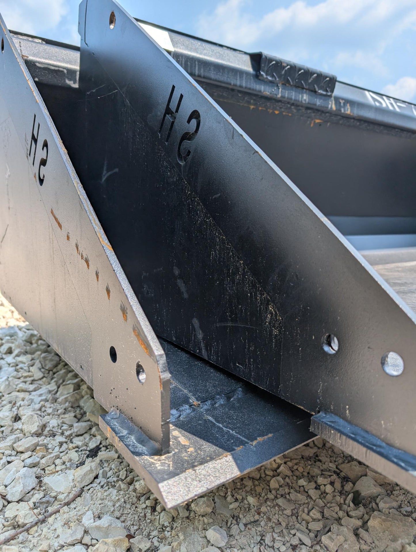 66" Skid Steer Bucket Attachment with Cutting Edge Blade