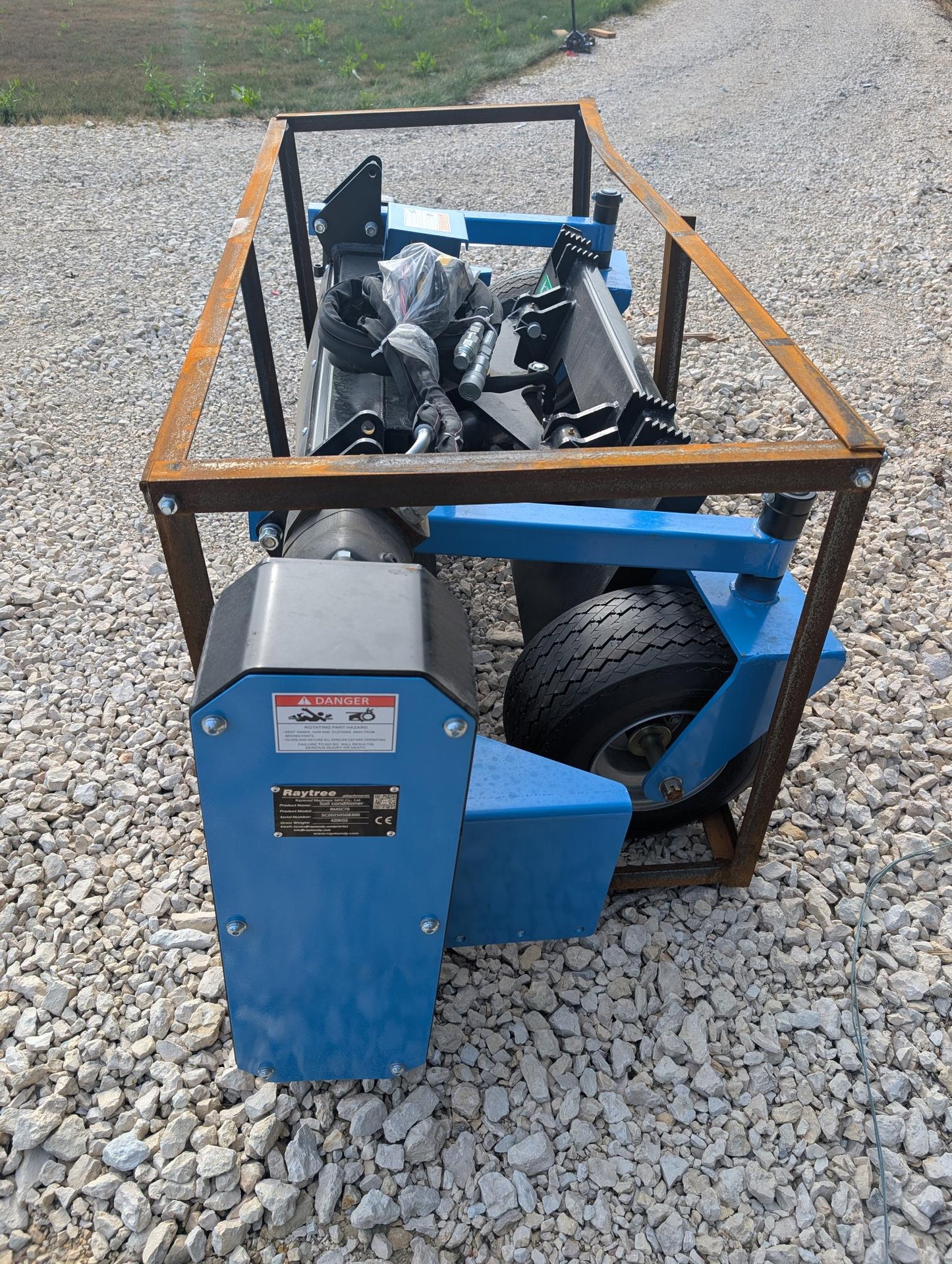 Raytree 78" Power Rake Soil Conditioner Skid Steer Attachment