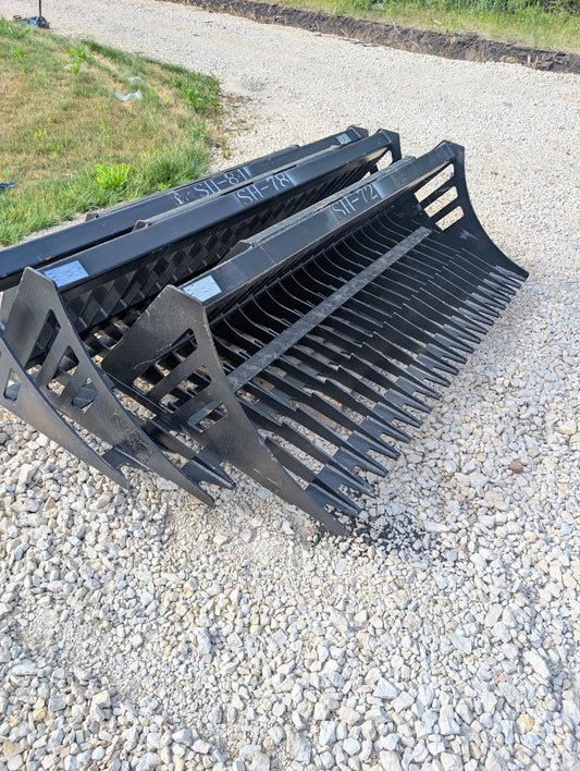 Suihe 78" Skeleton Rock Bucket Skid Steer Attachment