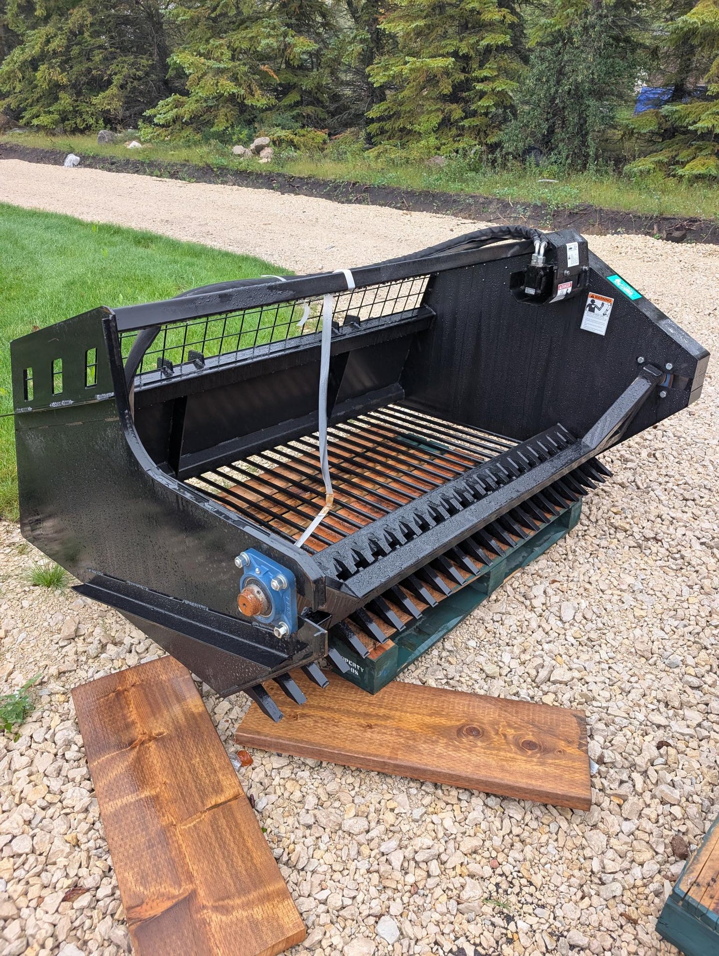 Raytree Rock Picker Skid Steer Attachment