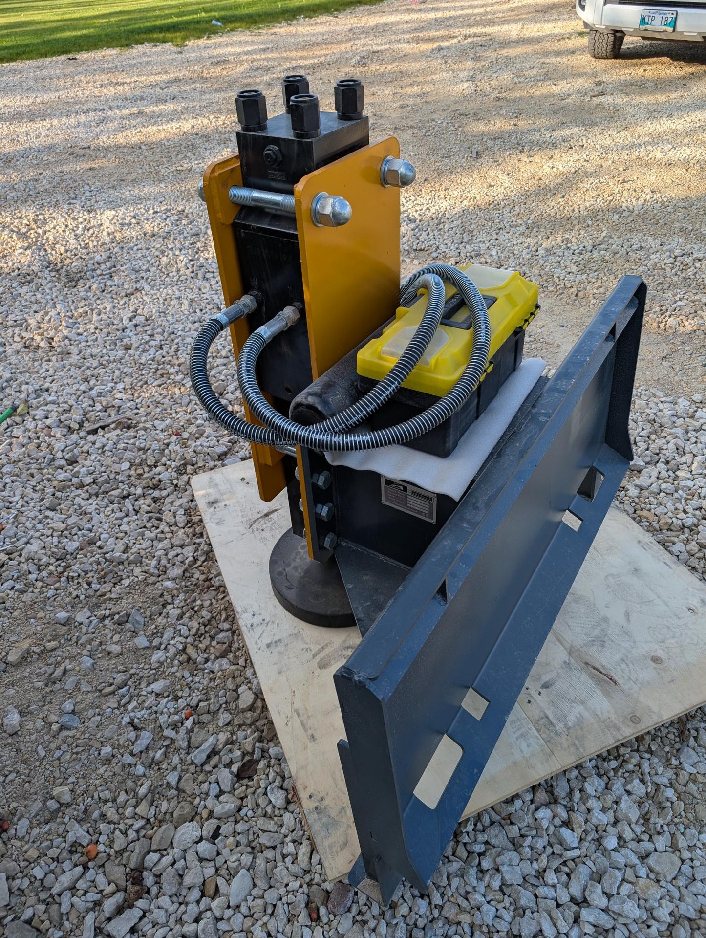 Handy Post Pounder Post Driver Skid Steer Attachment