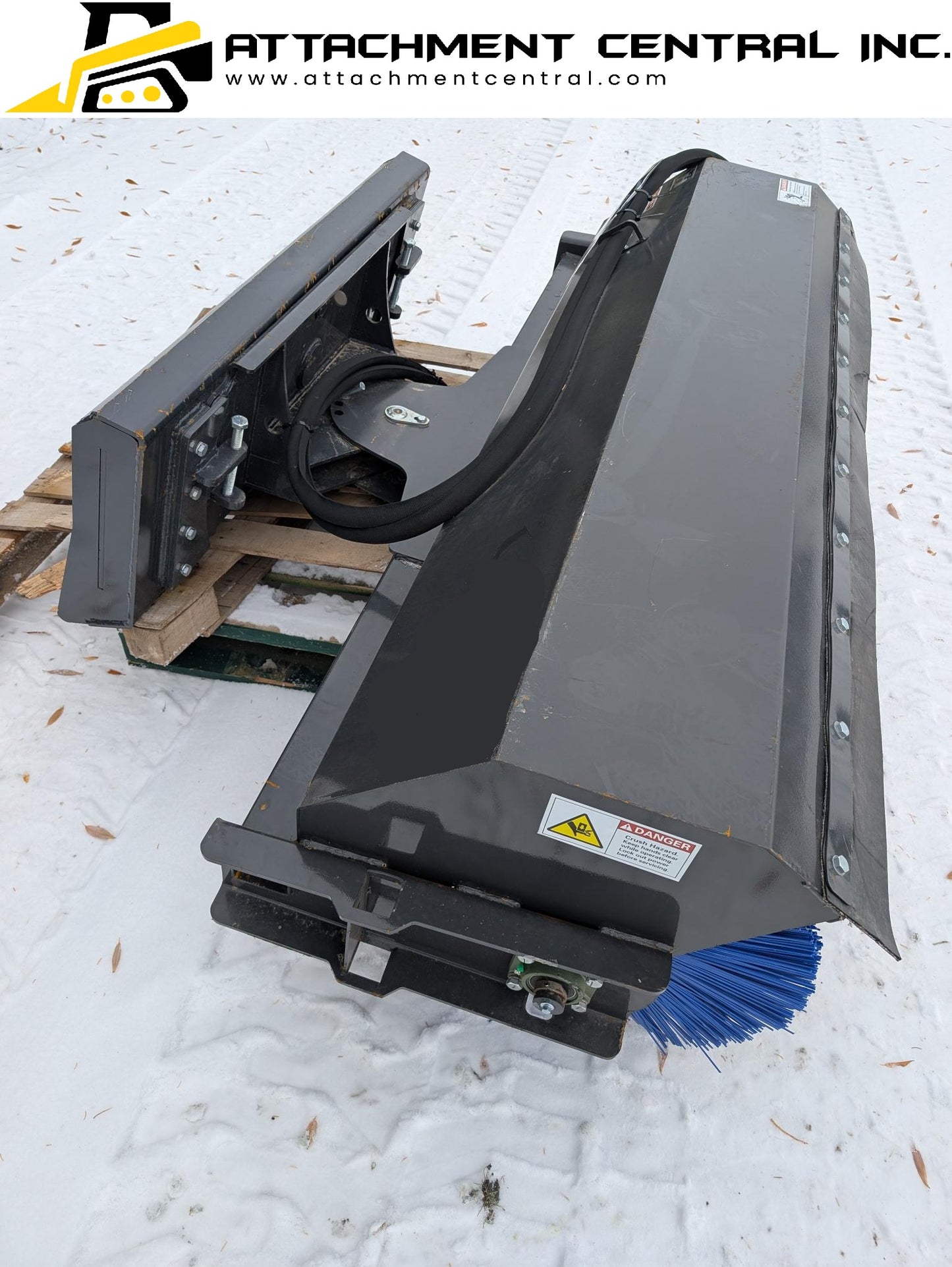 72" Angle Broom Skid Steer Attachment