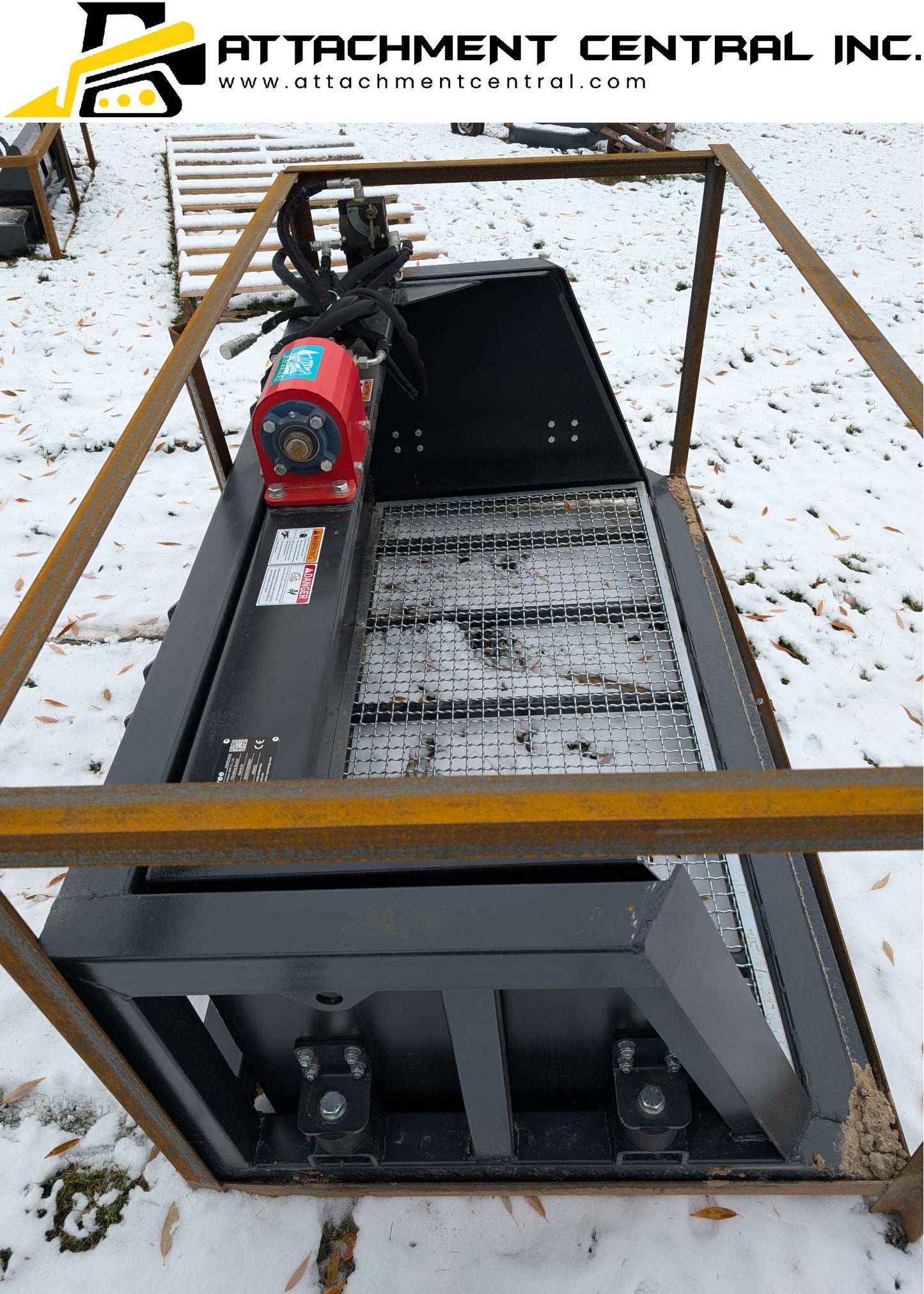 Raytree Vibrating Rock Screening Bucket Skid Steer Attachment