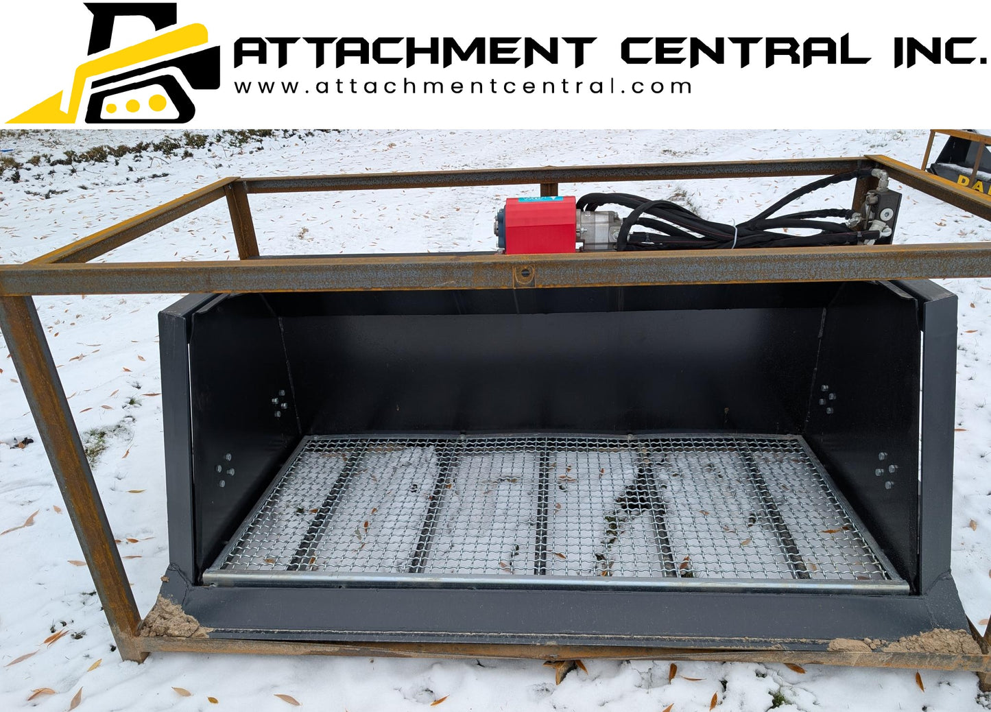 Raytree Vibrating Rock Screening Bucket Skid Steer Attachment