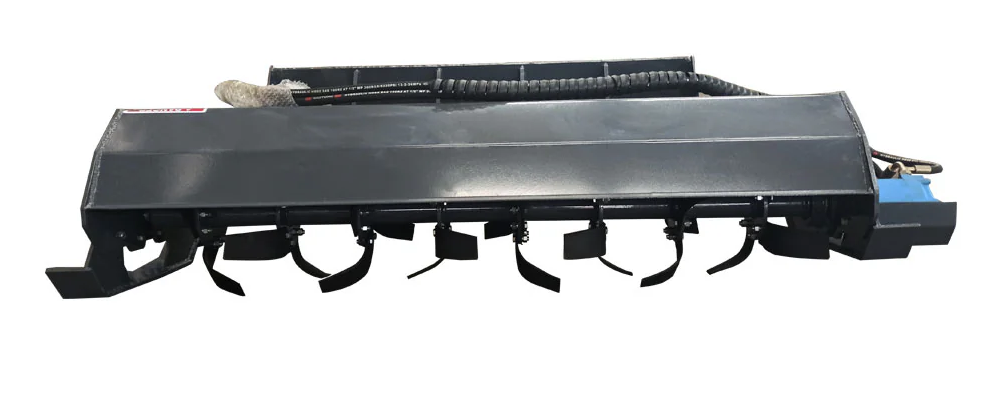 72" Skid Steer Hydraulic Tiller Attachment
