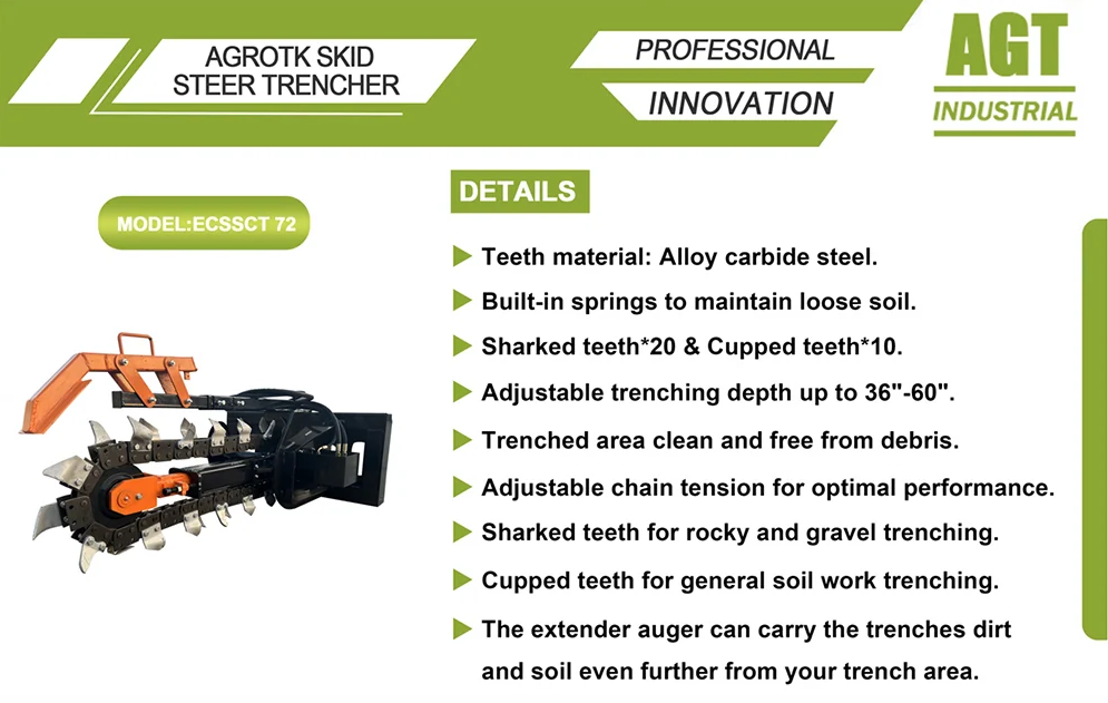 48" Skid Steer Trencher Attachment