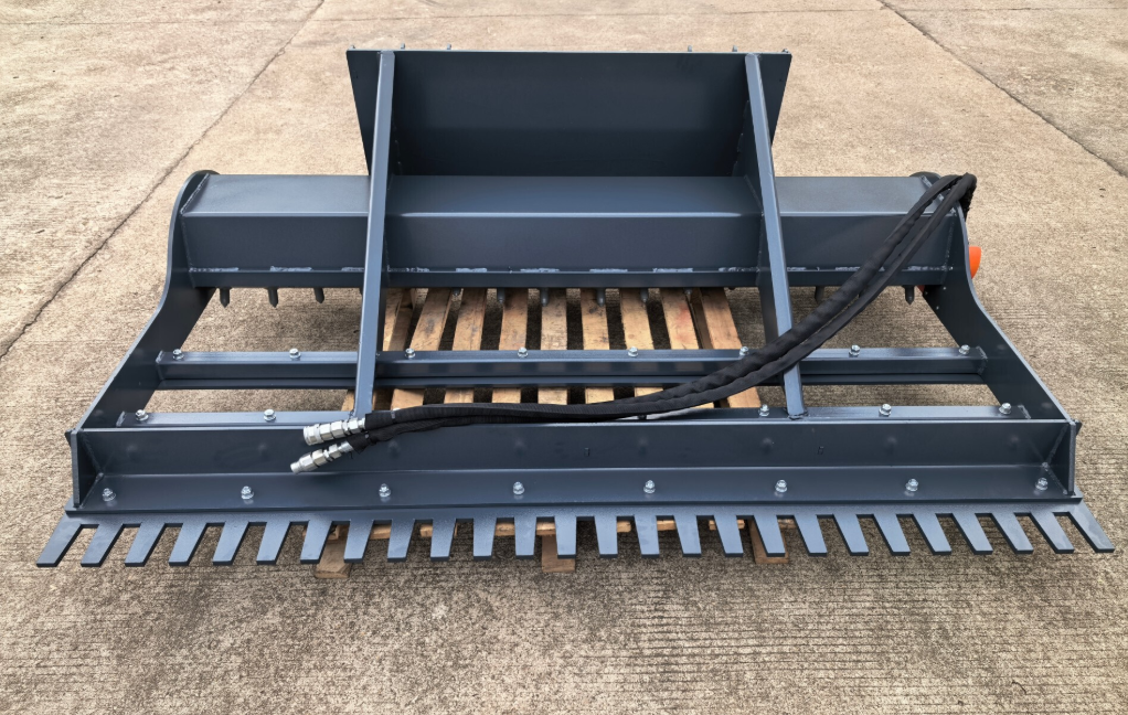 72" Skid Steer Landplane Power Rake Skid Steer Attachment