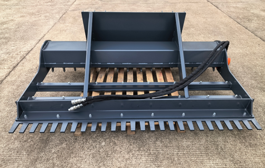 72" Skid Steer Landplane Power Rake Skid Steer Attachment