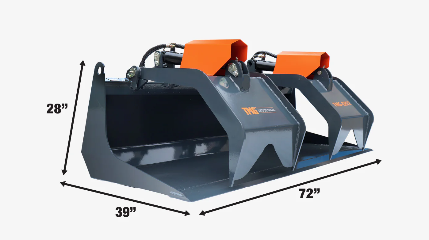 72" Grapple Bucket Skid Steer Attachment TMG GB72