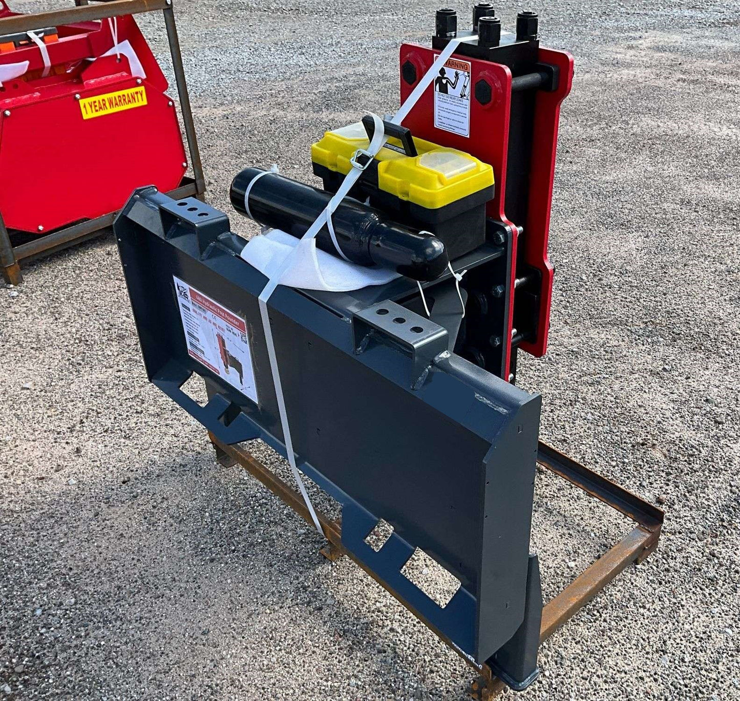 Raytree Hydraulic Post Pounder Driver Skid Steer Attachment