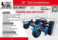 Raytree 78" Power Rake Soil Conditioner Skid Steer Attachment