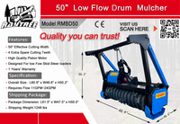 Raytree RMBD50 Drum Mulcher Skid Steer Attachment