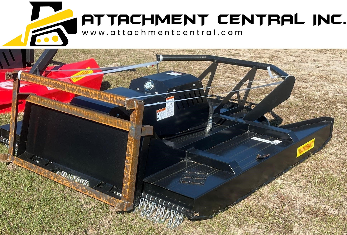 Raytree 4 Blade  72" Brush Cutter Skid Steer Attachment 