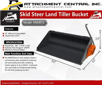 Handy 78" Power Rake Bucket Skid Steer Attachment